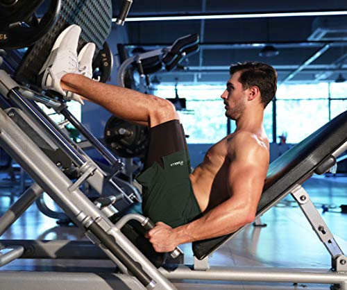 Image of Pudolla Men's 2 in 1 Running Shorts 5 inch Quick Dry Gym Athletic Workout Shorts for Men with Phone Pockets