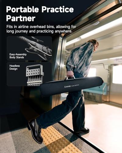 Donner HUSH X PRO Electric Guitar Kit - Smart Travel Guitar with Dozens of Preset Combinations, 7 Tone Sim Options, Black - image 7