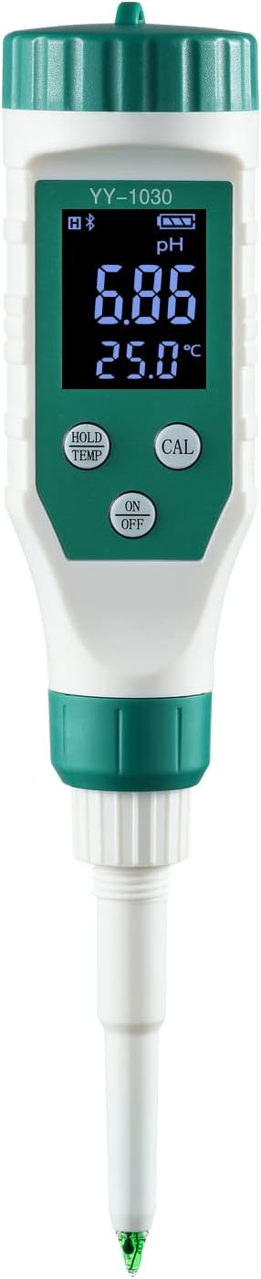 Digital pH Meter for Food, 0.01 Resolution High Accuracy Food pH Tester with pH Probe for Sourdough and Bread, Food pH Meter for Canning, Meat, Cheese, Solid Samples and Water