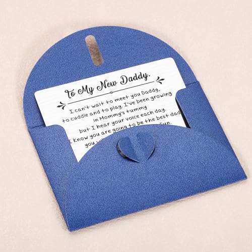 Image of New Dad Gifts First Time, Steel Gender Reveal Card, Valentines Day Gifts for New Dad, Gender Reveal Ideas, Card Gift for Dads, Pregnancy Baby Announcement, First Time Daddy Gift, Dads to Be Giifts