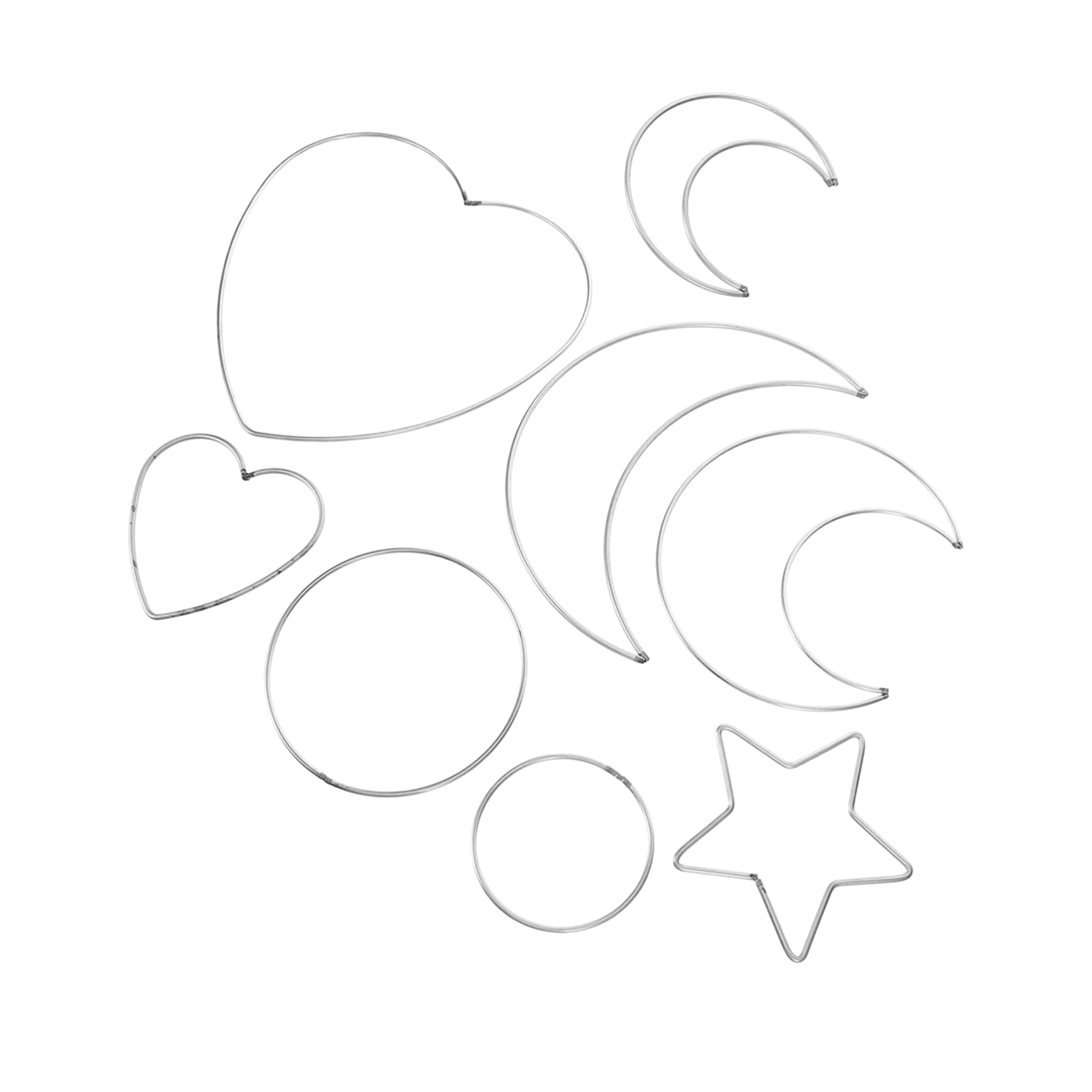 Alipis 8pcs Metal Dreamcatcher Frame Craft Hoops for Home Decor and Party Decoration Smooth Reusable for Creative Projects and Charming Accessories