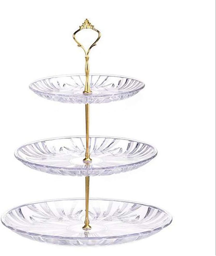 3 Tier Cupcake Stand，Round Cake Stand Dessert Appetizer Serving Tray Platters for Weeding or Party