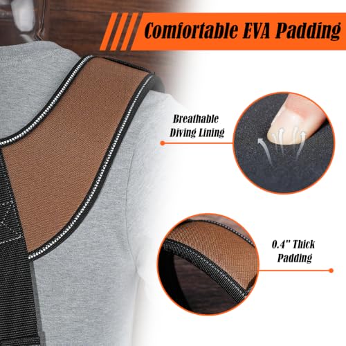 Image of WELKINLAND 39-Pocket Tool Belt With Suspenders, Heavy-Duty Roof Tool Belt