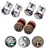 ♬Prima Wahl als Geschenk! Geeignet für Erntedankfest, Weihnachten, Geburtstag, Jahrestag, Muttertag, Valentinstag,Hochzeit, Party oder andere Situationen. Lieferung: 3 Paare Fakeplugs Ohr Expander.