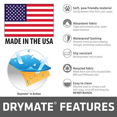 Image of Drymate Cat Litter Box Mat, Litter Trapping Mat, Indigo, 29x36 XL