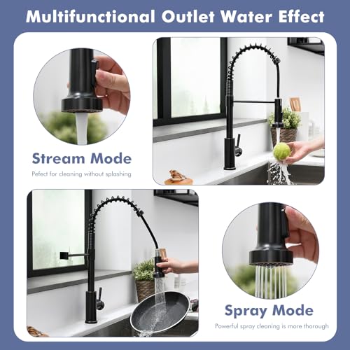 Image of GIMILI Oil Rubbed Bronze Touchless Kitchen Faucet with Pull Down Sprayer Motion Sensor Smart Hands-Free Activated Single Hole Spring Faucet for Kitchen Sink