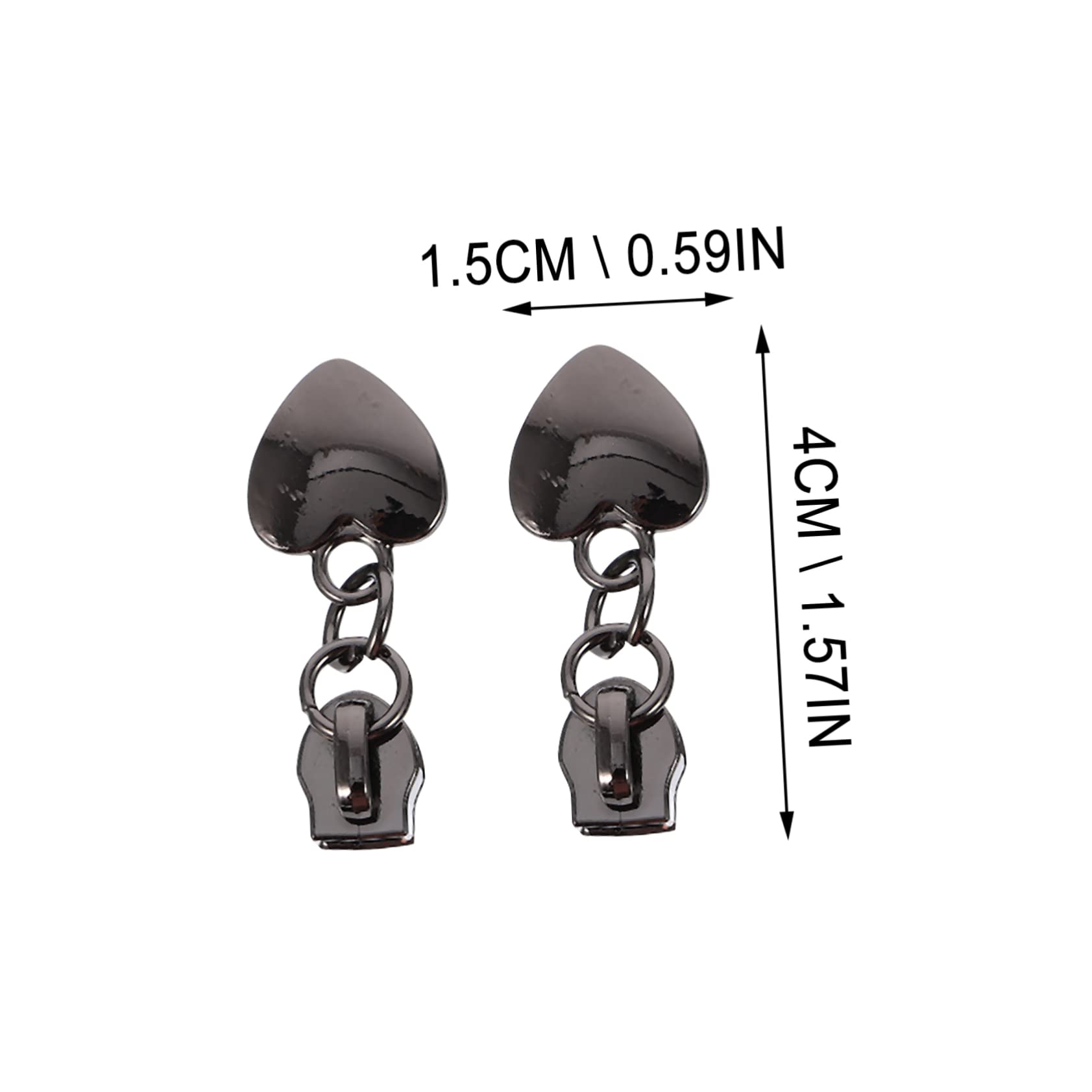 ERINGOGO Strong Metal Zipper Pullers 10pcs Suitcase Puller Handle Zipper Replacement for Luggage