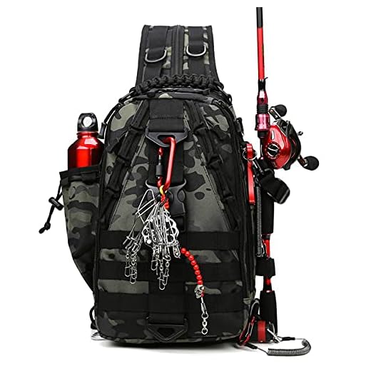 FISKINER Pro Fishing Backpack Creative Fishing Bag Fishing Tackle Storage Bag Outdoor Shoulder Backpack for Fishing Hiking Camping Hunting - Fishing Gear Bag Usefull Fishing Gifts for Men