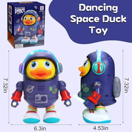 Umikk Baby Ente Musik Kinderspielzeug, Ente Baby Spielzeug 6 10 12 Monate mit Musik und Lichte, Elektrisches tanzendes Enten-Spielzeug, Interaktive Tanzende Musikente für Kindergeburtstagsgeschenke