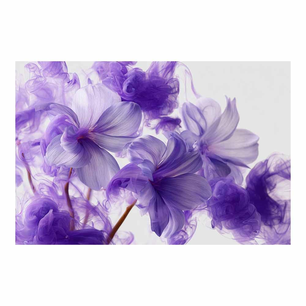 ZAMAEIU Nature Landscape Picture Purple Smoke Flowers Large Modern Scenic Painting, for Living Room Bedroom Bathroom Dinning Room Home Office Wall Decor(Purple;)-30x50cm Unframed