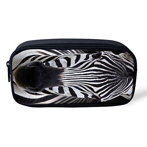 Showudesigns Trousse à crayons en polyester avec impression zèbre pour étudiants, enfants,...