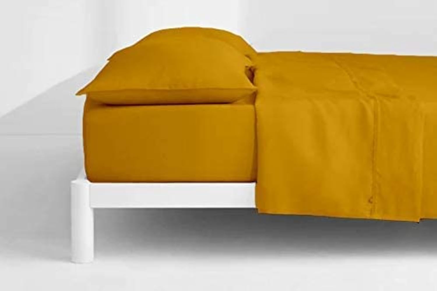 FlyCotton 100% Pure Organic Sheets Ultra Soft Plush & Long Lasting Gold Sheet Set 800 Thread Count fit Mattress 24'' Deep Pocket, Lightweight Queen