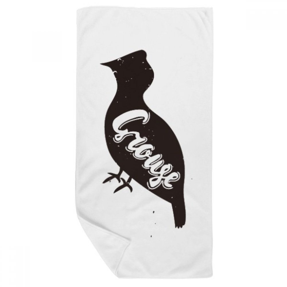 Serviette de bain douce anti-irritation 35x70cm motif oiseau sauvage