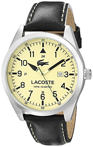 [���R�X�e]Lacoste �r���v Montreal Analog Display Japanese Quartz Black Watch 2010782 �����Y [���s�A���i]