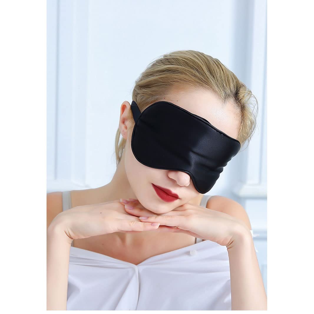 Schlafmaske aus Seide, Augenmaske aus Seide mit verstellbarem Riemen, Augenmaske for Schlafen, blockiert Licht, reduziert geschwollene Augengeschenke (Color : C)