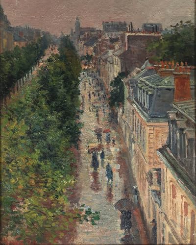 Affiche Toile Scène de rue à Paris Maximilien Luce 60x90cm pour décoration