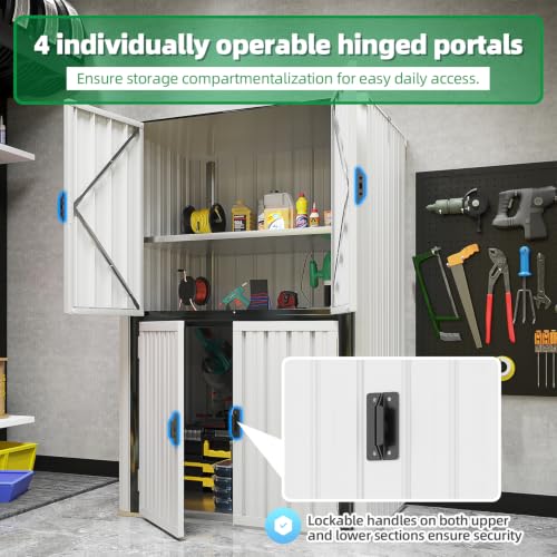 Image of AECOJOY Outdoor Storage Cabinet Waterproof, 70'' Large Vertical with Floor