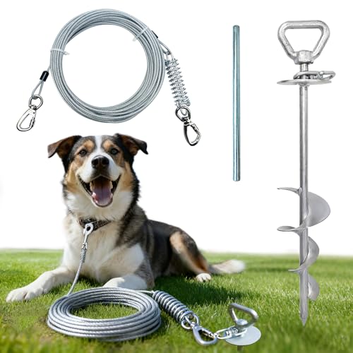 Heavy Duty Dog Tie-Out Cable and Stake