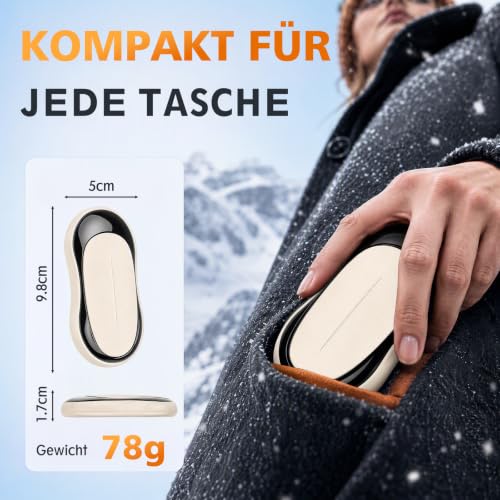 Handwärmer Elektrisch 2er-Set, Handwärmer Aufladbar, Taschenwärmer USB – Ansicht 5