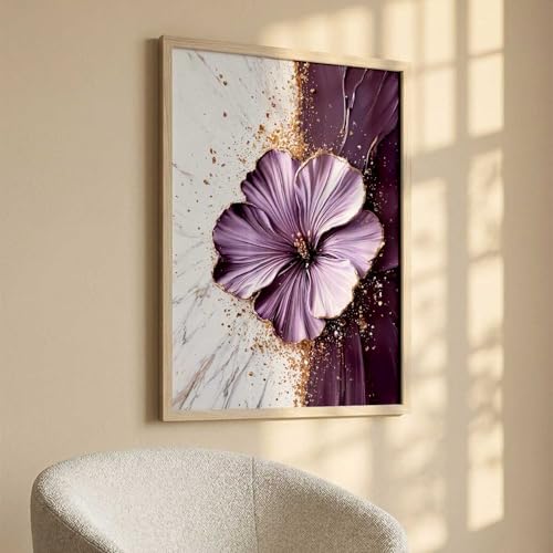 Image of kotart Aesthetic Floral Art Home Decoration Painting | Floral Paintings With Frame For Living Room Bed Room Hotel Wall Decor Digital Reprint (14X20 inch)
