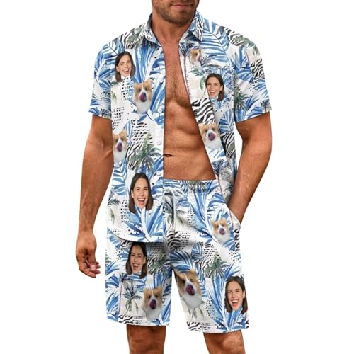 2 Piece Set for Men Beach/Women's Bikini Sets,Custom Face Print Swimwear,XS-3XL3