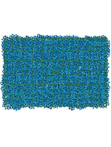 Image of Story@Home Artificial Gardening Mats, Wall Panels Plastic for Covering Roof /Cover Wall /Decor Wall /Wdding Party Foliage /Garden /Backyards - Light Blue