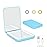 Kintion Rechargeable Pocket Mirror, Double Sided 1X/3X Magnification Compact Vanity Mirror, 3 Color Lights, Dimmable, Small Portable Wallet Mirror, Lighted Travel Mirror for Women Gifts, Blue