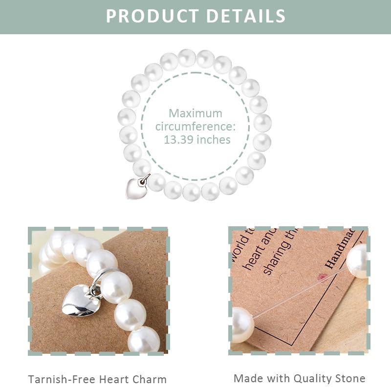 Wedding Pearl Bracelet for Women Mothers Day Gifts for Mother in Law Mother of The Groom Grandmother of The Bride2