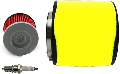 Miniatura 3 de Filtro de aire, filtro de aceite y bujía compatible con Honda Fourtrax 300 2x4 y 4x4 TRX300/FW