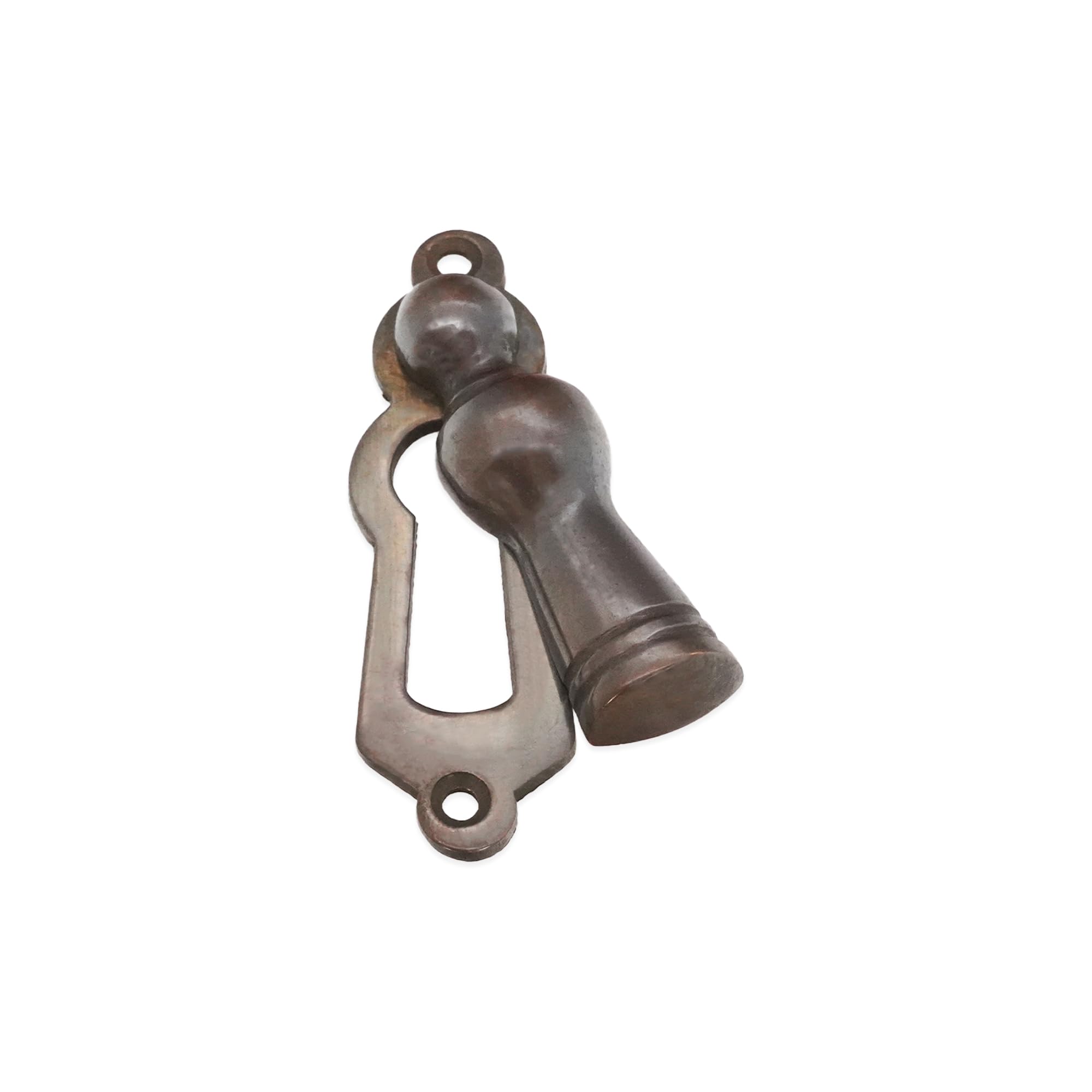 Infinity Decor Victorian Style Lady Shaped Escutcheon Door Lock Keyhole Swing Cover in Antique Brass Finish - for Main Front Doors