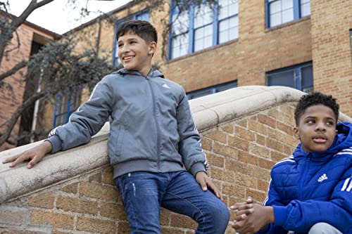 Image of adidas boys Zip Front Classic Bomber Hooded Jacket