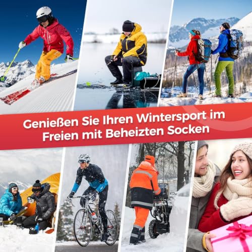 Beheizbare Socken für Damen und Herren mit 7000mAh Akkus – Ansicht 7