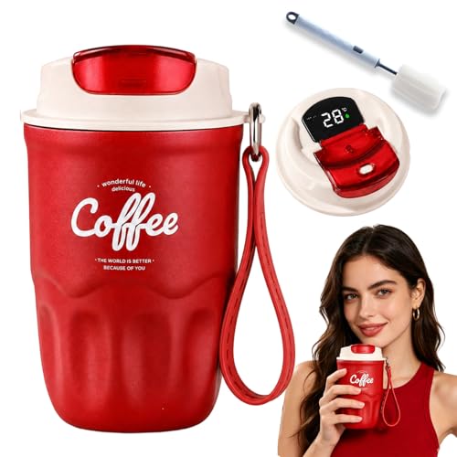 Image of Coffee Vacuum Flask, Portable Coffee Cup with Lid & Handle, Stainless Steel Water Bottle for Home, Office, and Outdoor Use, Insulated Travel Drinkware, Travel Coffee Mugs (1PC-C)