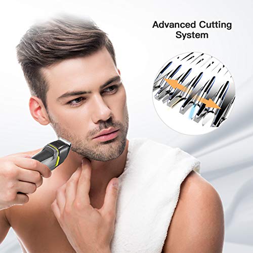 Beard Trimmer Professional Hair Clippers 14 in 1 Grooming Kit Waterproof Hair Trimmer for Men Rechargeable Cordless Hair Mustache Trimmer Body Groomer Trimmer with Storage Dock - Thumbnail 3