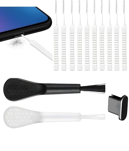 Kit de limpieza de teléfono de 13 piezas | Limpiador de puertos de carga de teléfono | Cepillo de limpieza reutilizable para teléfono y herramienta