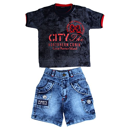 Image of Baby Boys T-Shirt & Short Dress (6 Months - 5 Years)
