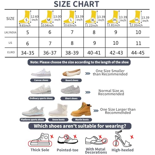 Image of Silicone Reusable Waterproof Shoe Covers for Rain, 13.39 Inch Foldable Tall Boot Design Rain Cover for Shoes