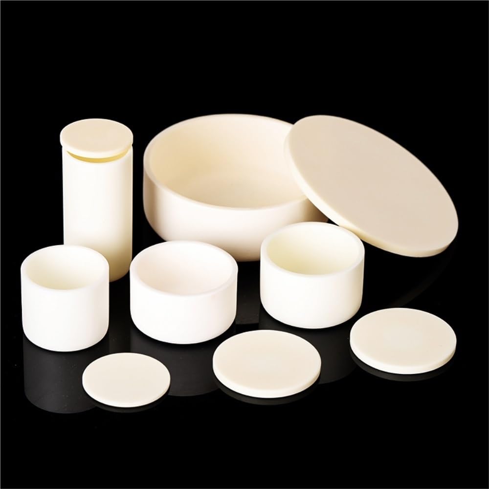 1 crogiolo cilindrico in allumina con coperchio - Crogiolo for analisi di laboratorio da 0,7-85 ml for fonderia e stampaggio(50x60mmx85)