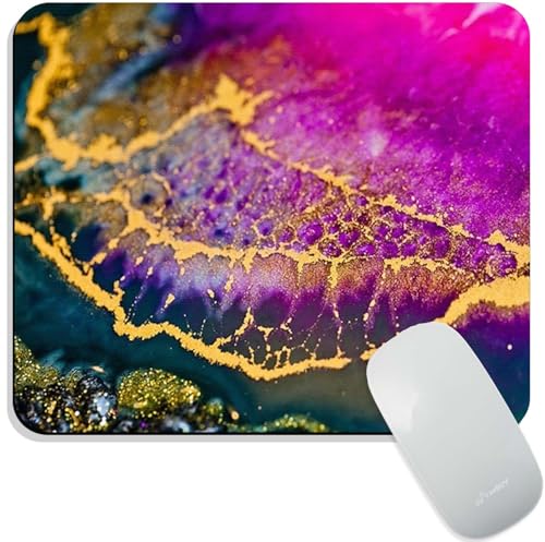 Image of Mouse Pad Elegant Marble Textured, Premium-Textured Custom Mouse Mat Design, Washable Mousepad Non-Slip Rubber Base Computer Mouse Pads for Wireless Mouse