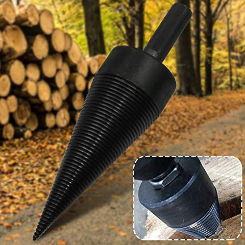 Creative-Idea Firewood Wood Log Splitter Drill Bit 45mm Screw Cone Hammer Drill Accessories Home Outdoor Camping Farms