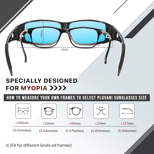 Daytime Driving Glasses for Men & Women – Polarized Oversized Fit-Over Sunglasses with UV400 Protection, Anti-Glare Wrap-Around Frame2