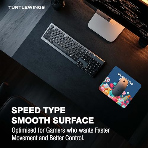 Image of TURTLEWINGS | Mousepad | Inspirational Quote Mousepad - 22x18 cm, 3mm Thick | Abstract Design Non-Slip Rubber Base | Office, Study & Gaming Use | Premium Smooth Surface 222 (11)