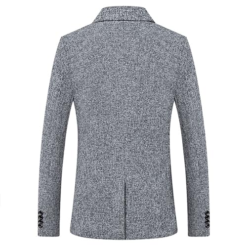 Men's Blazers Wool Blend Jacket One Button Vintage Suit Jackets Regular Fit Blend Sport Blazer Coat2