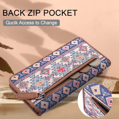 MEITRUE Ultra Slim Thin Leather Wallet Women RFID Blocking Credit Card Holder Bifold Long Ladies Billfold Wallet4