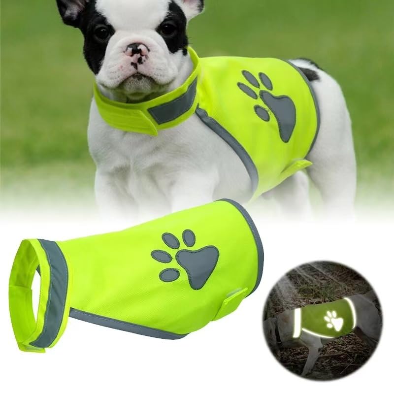 Reflektierende Sicherheitsweste für Hunde, Dog Safety Reflective Lightweight Vest, Wasserabweisend Hund Reflektierende Weste Hohe für Outdoor-Aktivitäten und Spaziergänge bei Dämmerung (Größe M)
