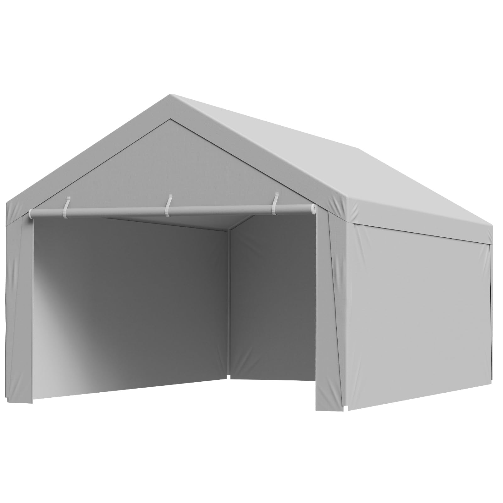 VEVOR Zapasowy baldachim do wiaty, 4 x 6 m, plandeka do namiotu garażowego z ściankami bocznymi, odporna na promieniowanie UV i wodoodporna, wytrzymała plandeka na schronienie samochodowe z brodzikami