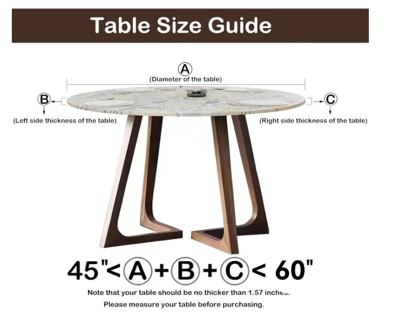 Famame Nappe Ronde Ajustée En Bois De Tournesol Imperméable Avec Bord élastique Facile à Nettoyer Pour Intérieur Et Extérieur - Convient Pour 114, 3 à 127 Cm - Taille M