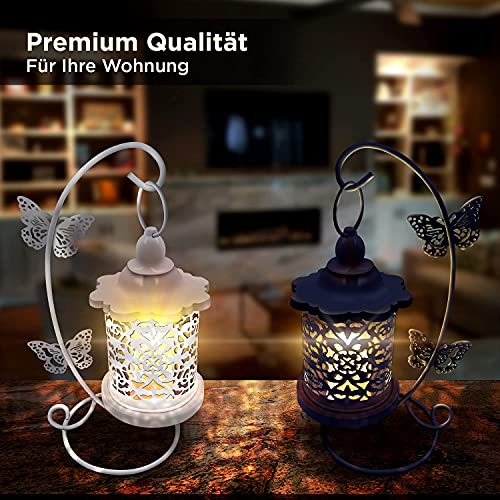 PROLUXE® Kandelaar vogelkooi decoratie zwart & wit 2-delig - elegant & stijlvol design - premium kwaliteit kooi kandelaar van hoogwaardig metaal - set van 2 geschenkartikelen decoratie vintage - Image 5