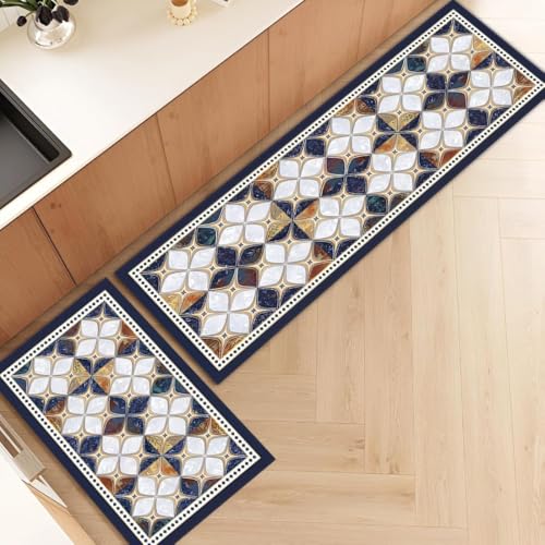 Image of Kitchen Anti Slip Mat for Floor, Waterproof Washable Kitchen Mats, Non Slip Kitchen Floor Mats for Home, Soft Mats for Kitchen, Kitchen Mats for Floor Anti Slip (Arabic Style)