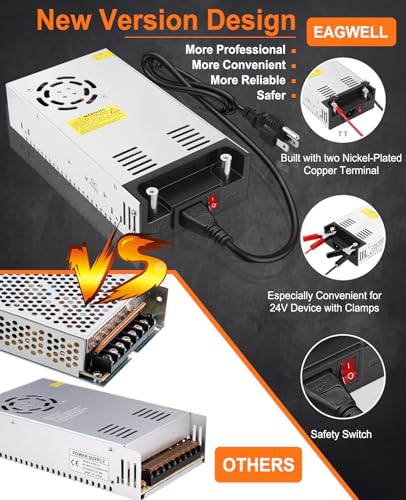 24V Power Supply 600W Converter 110V AC to 24V 25A DC Switching Power Supply for LED Strip, CCTV, RV, Radio, Computer Projects - SMPS with Overload Protection, Cooling Fan2